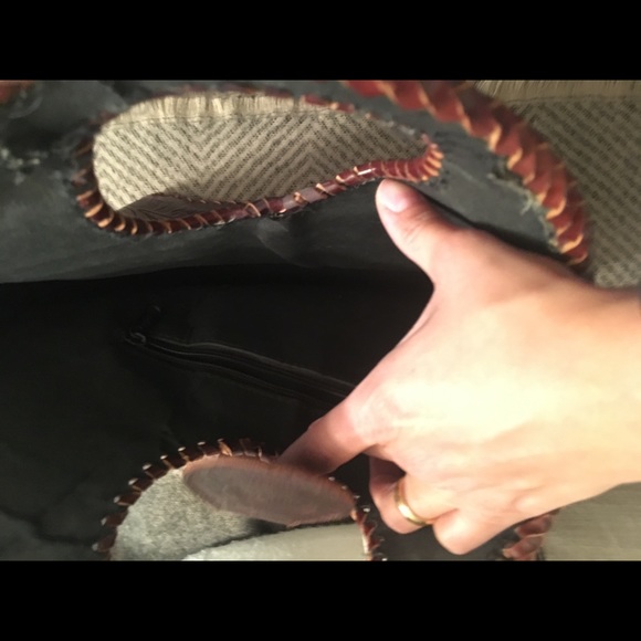 Rich vintage patterned leather reddish brown purse - Picture 6 of 7